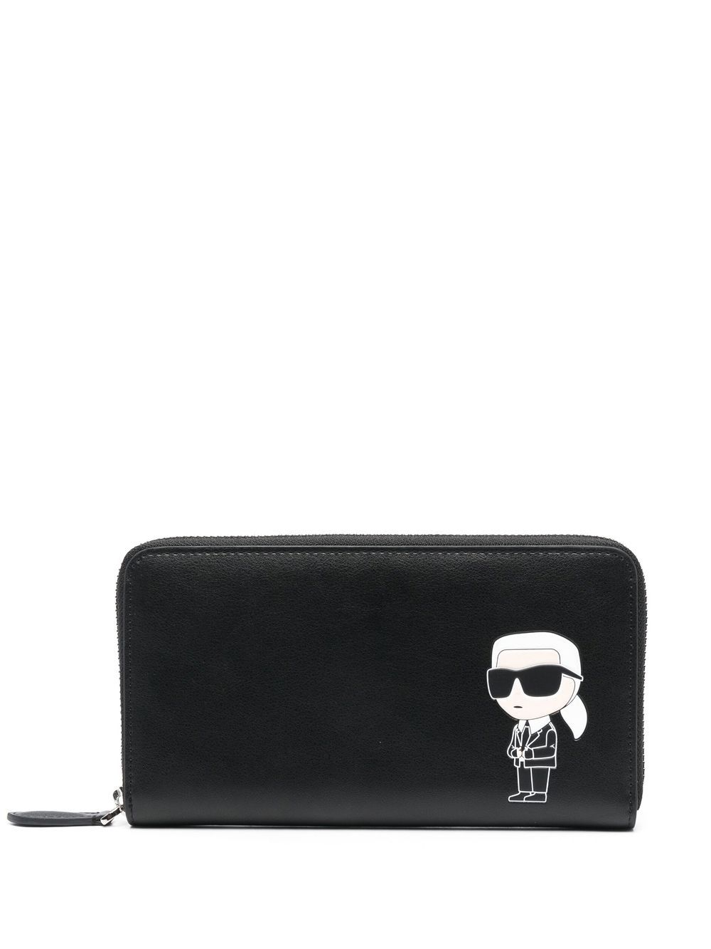 Karl Lagerfeld Ikon 2.0 皮质钱包 - 黑色