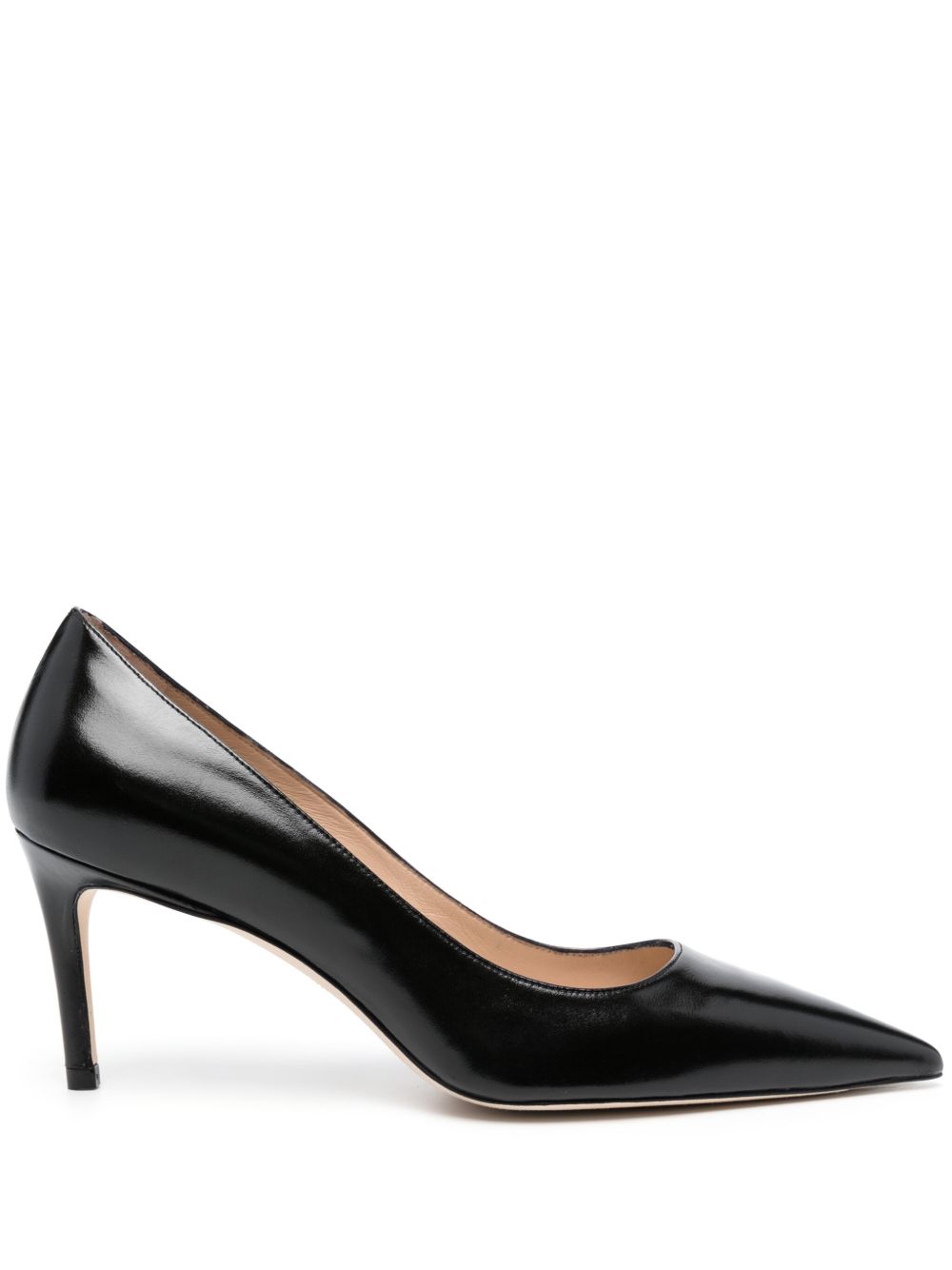 Stuart Weitzman Stuart 皮质中跟鞋 - 黑色