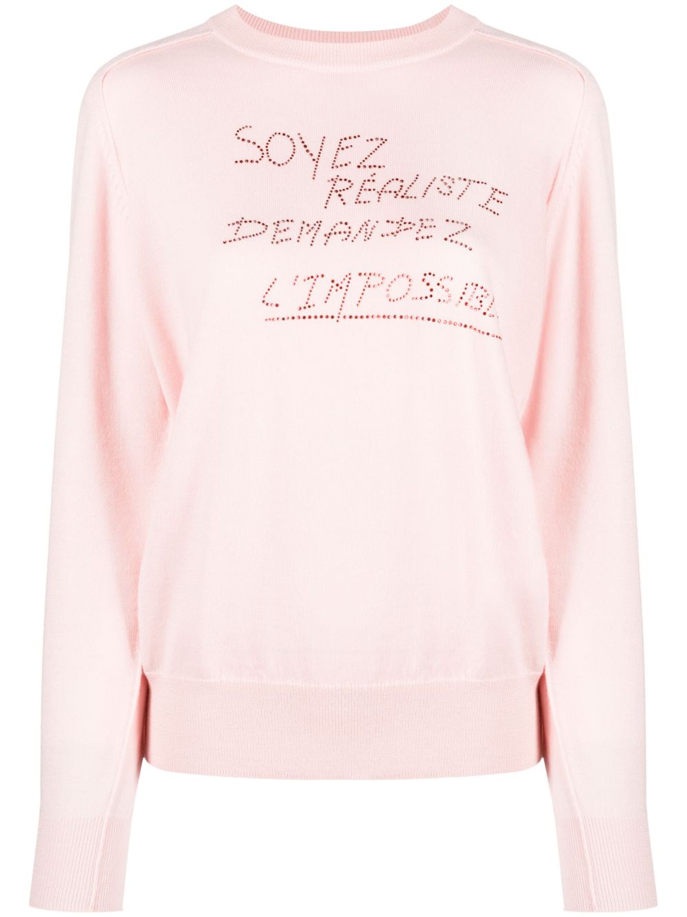 Sonia Rykiel 水钻缀饰毛衣 - 粉色
