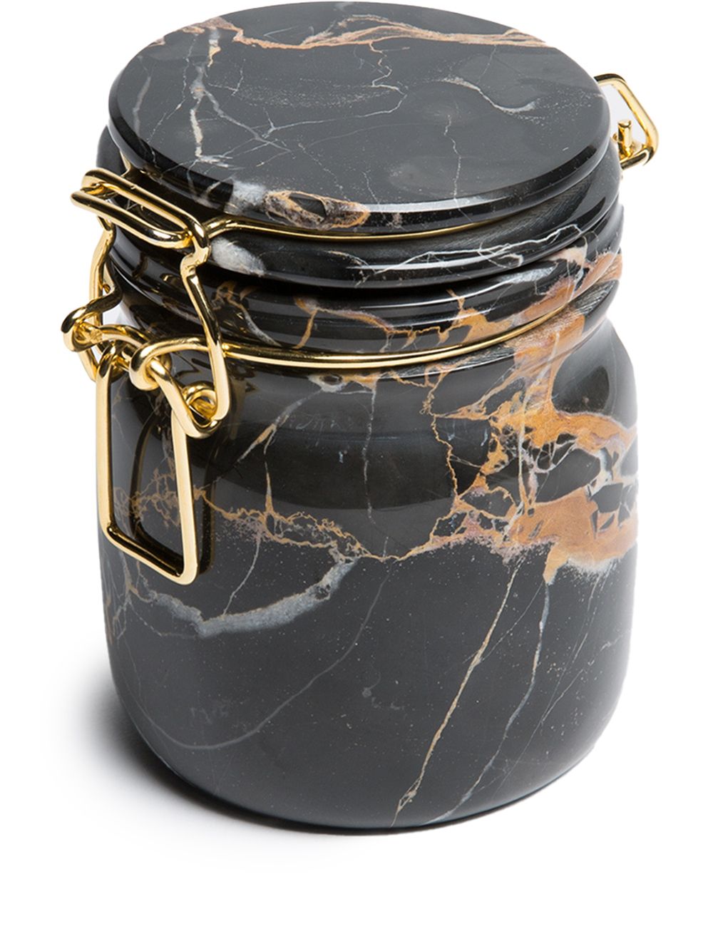 Editions Milano Miss Marble 罐子（12厘米） - 黑色