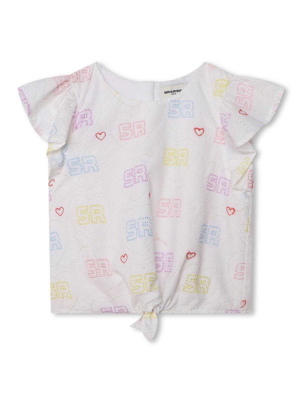 SONIA RYKIEL ENFANT 晶饰镶嵌罩衫 - 白色