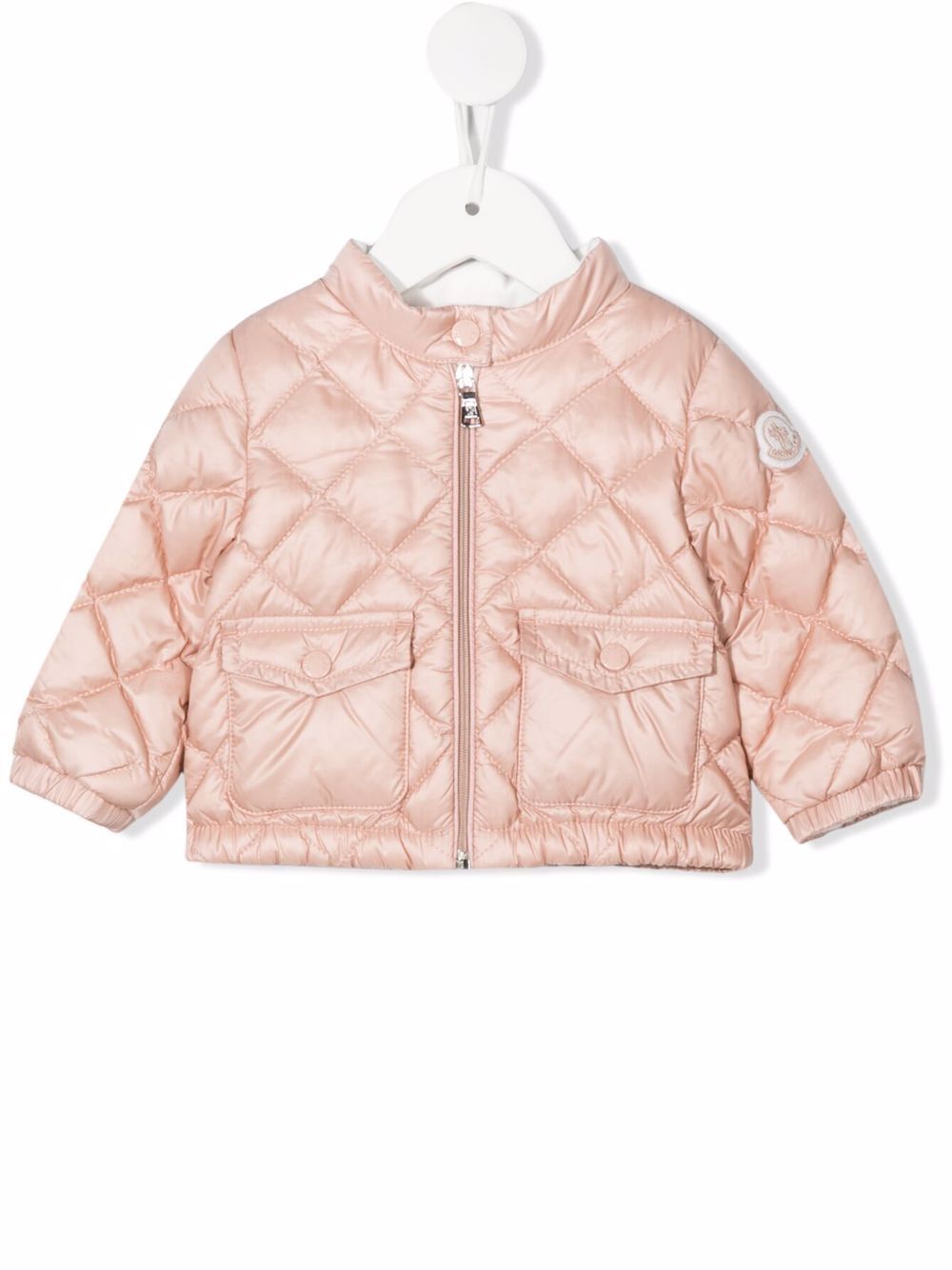 Moncler Enfant 盟可睐 Enfant Binic 标贴羽绒夹克 - 粉色
