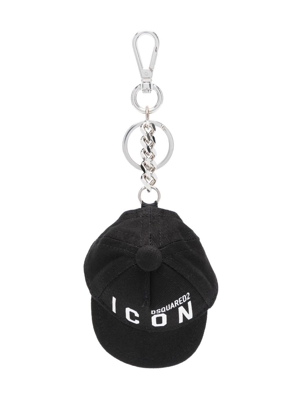 DSQUARED2 Icon logo印花钥匙扣 - 黑色