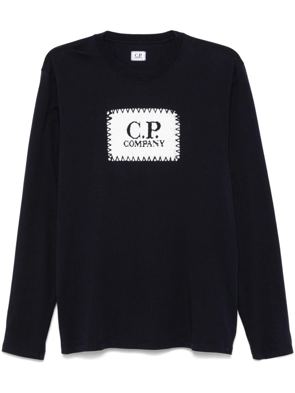 C.P. Company logo印花长袖T恤 - 蓝色