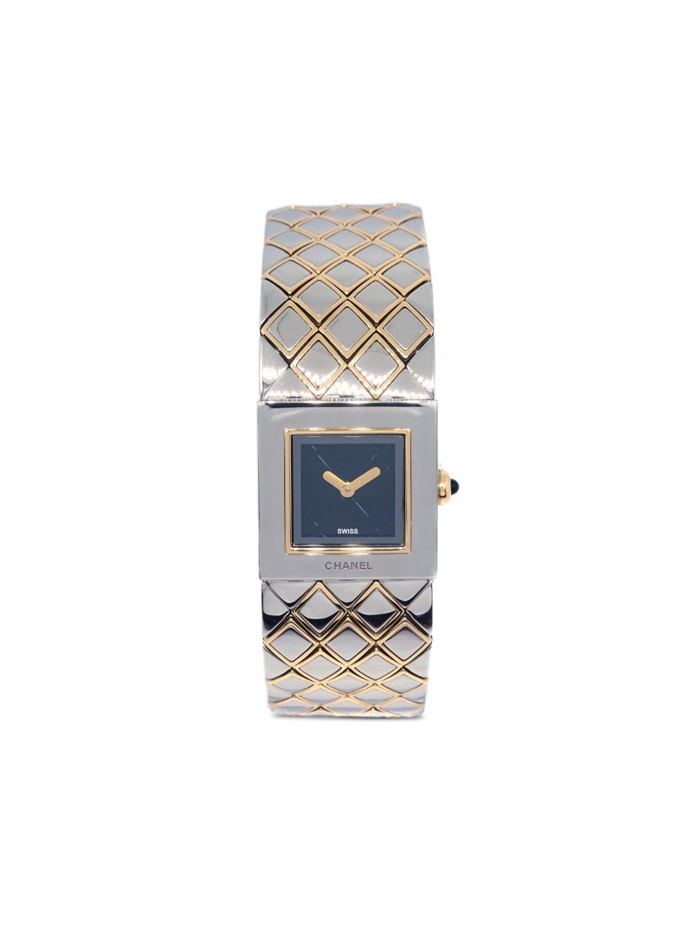 CHANEL Pre-Owned 马特拉塞凸纹18毫米腕表（1993年典藏款） - 黑色