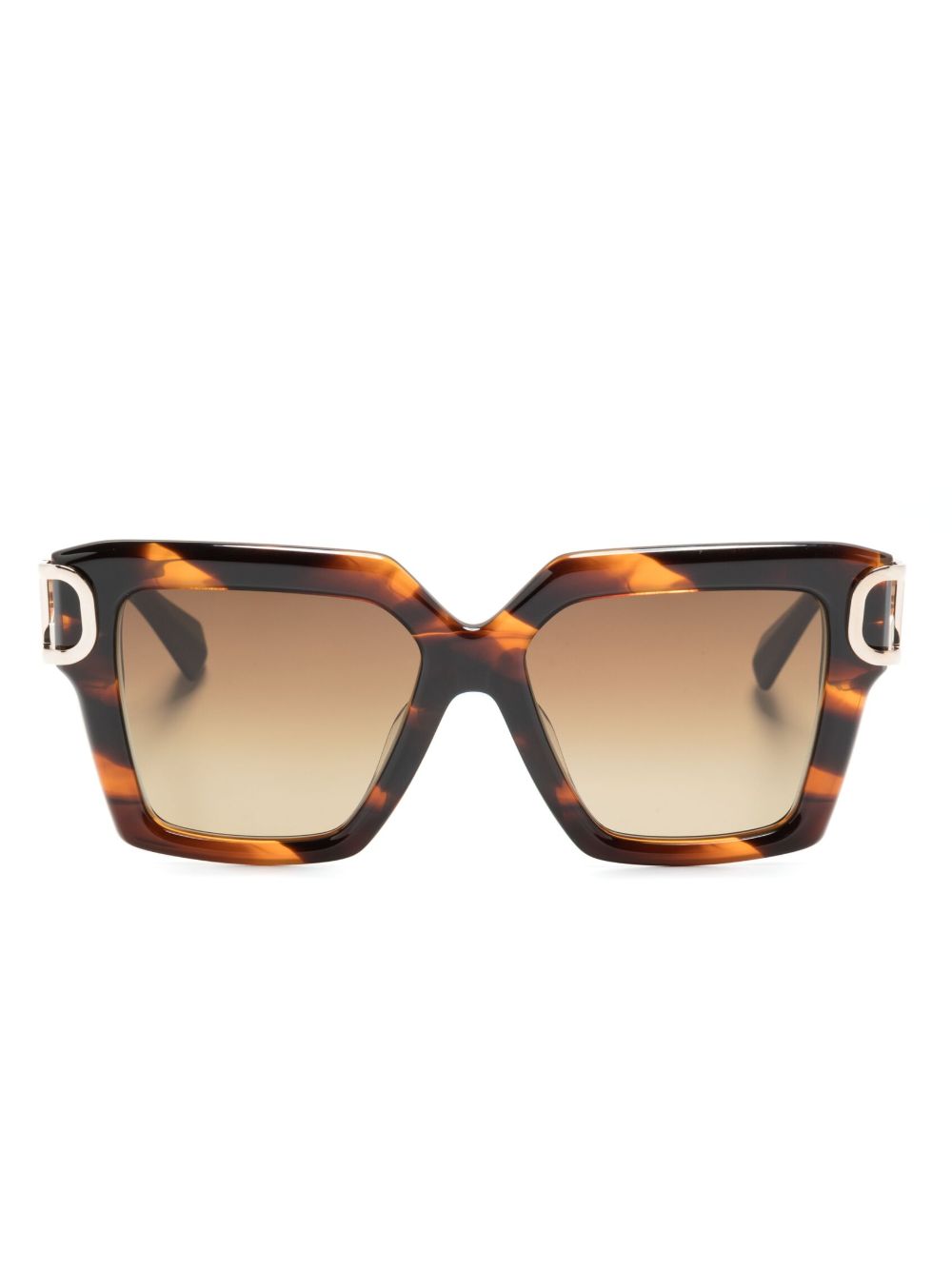VALENTINO GARAVANI EYEWEAR VLogo Signature 方框太阳眼镜 - 褐色