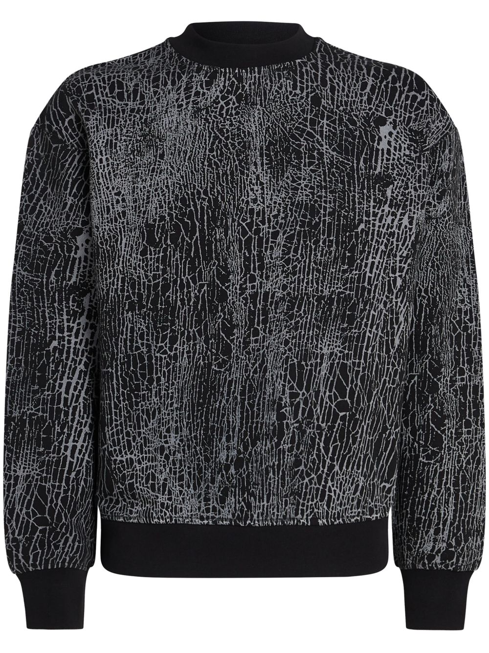 Karl Lagerfeld Jeans 裂纹效果卫衣 - 黑色