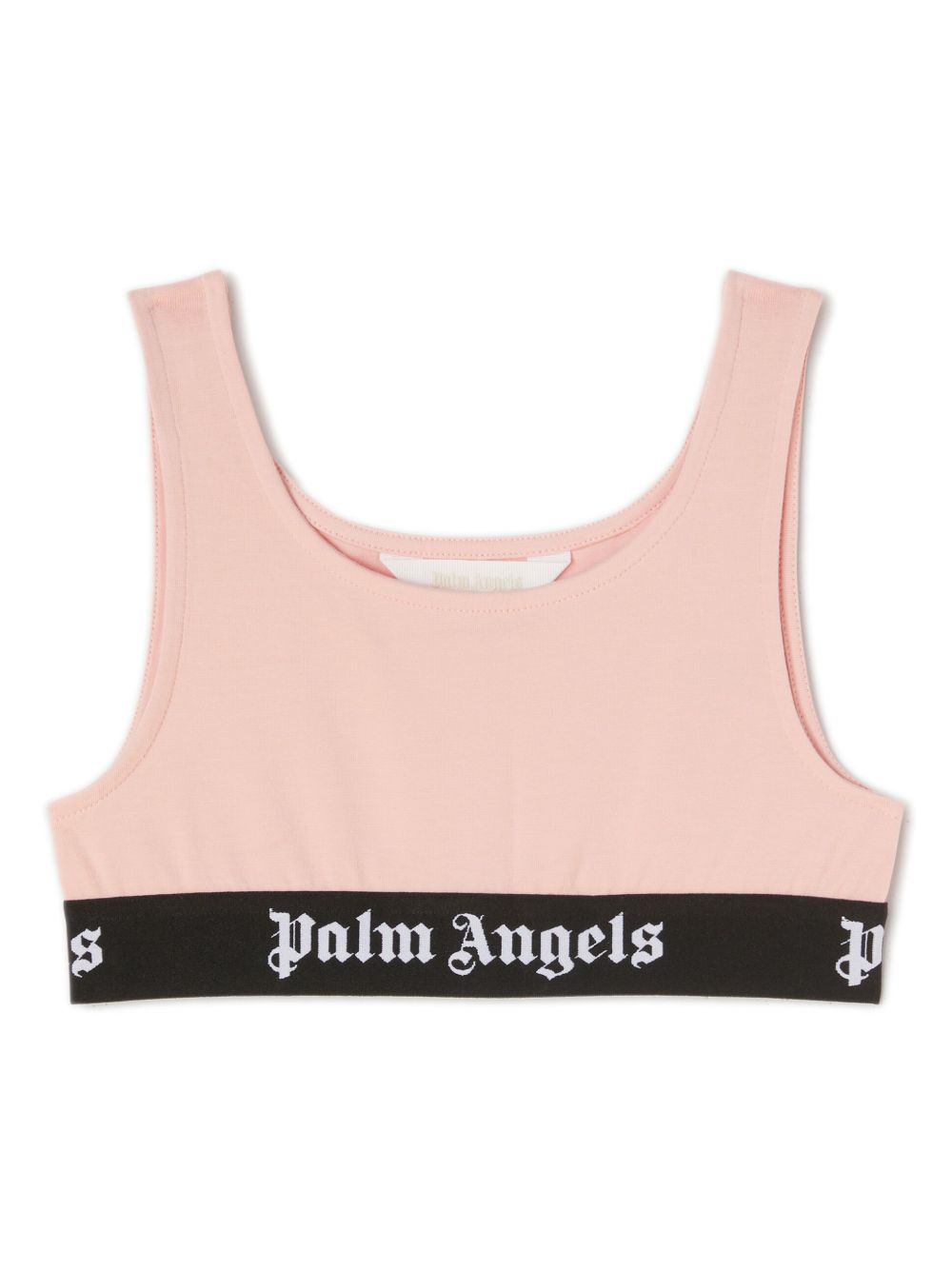 Palm Angels Kids logo印花腰边上衣 - 粉色