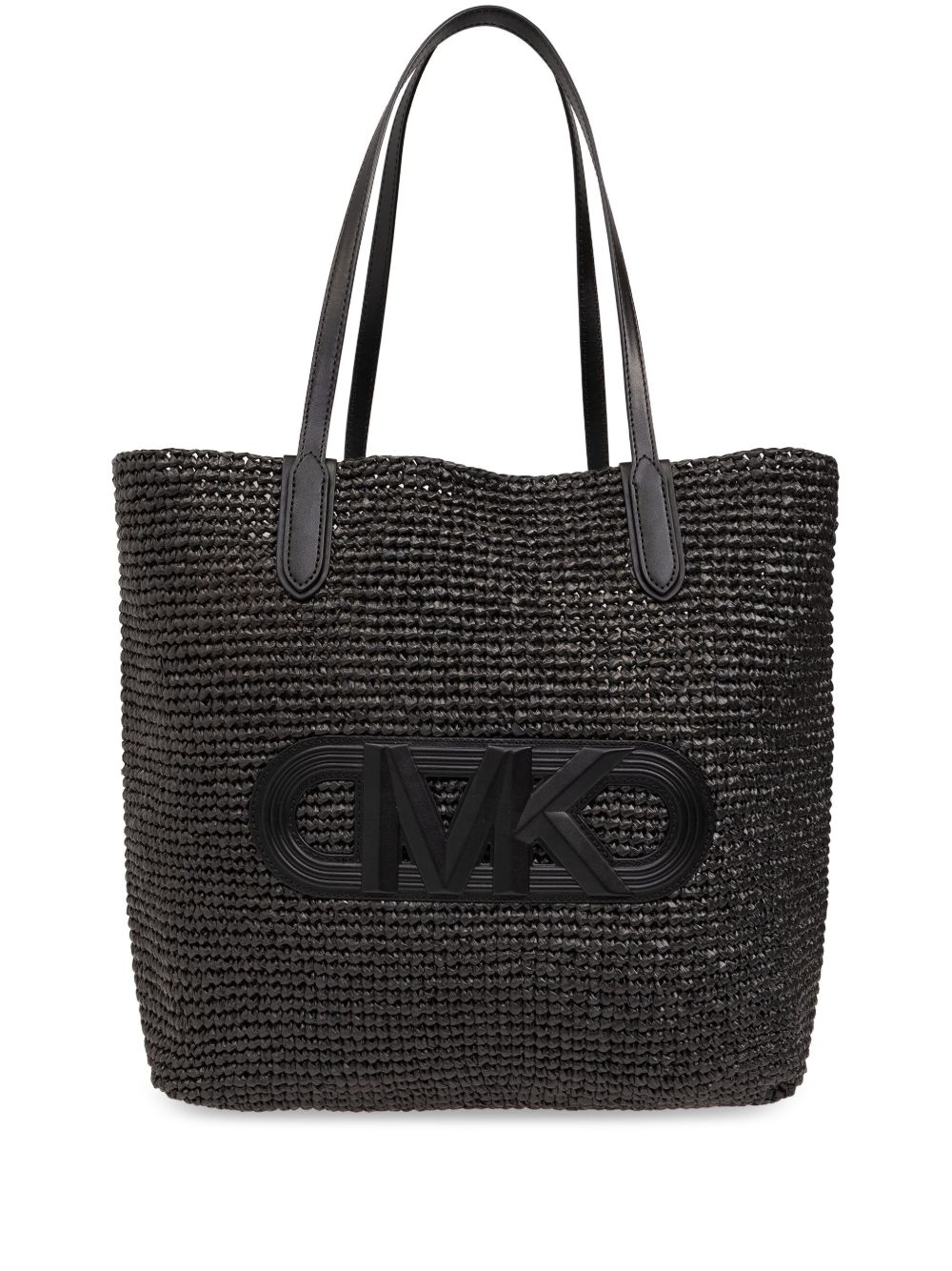 Michael Michael Kors Eliza 大号编织手提包 - 黑色