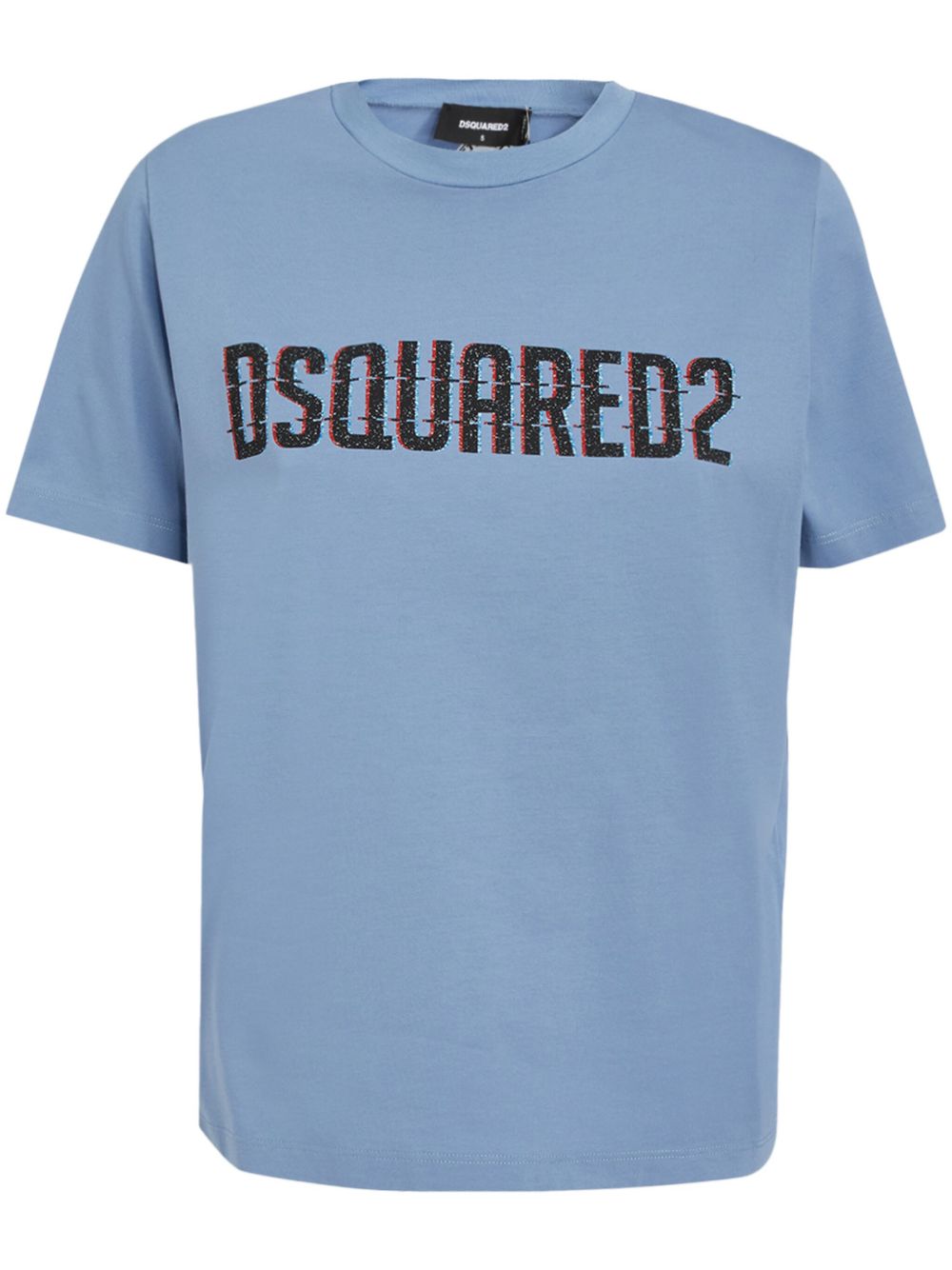 DSQUARED2 logo印花T恤 - 蓝色