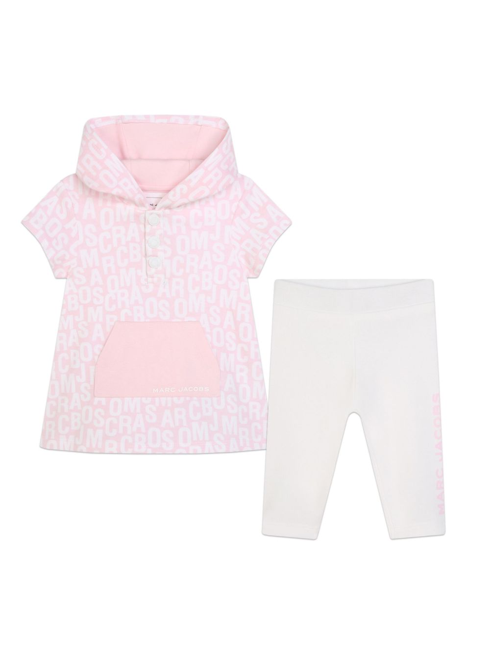 Marc Jacobs Kids logo印花运动套装 - 白色