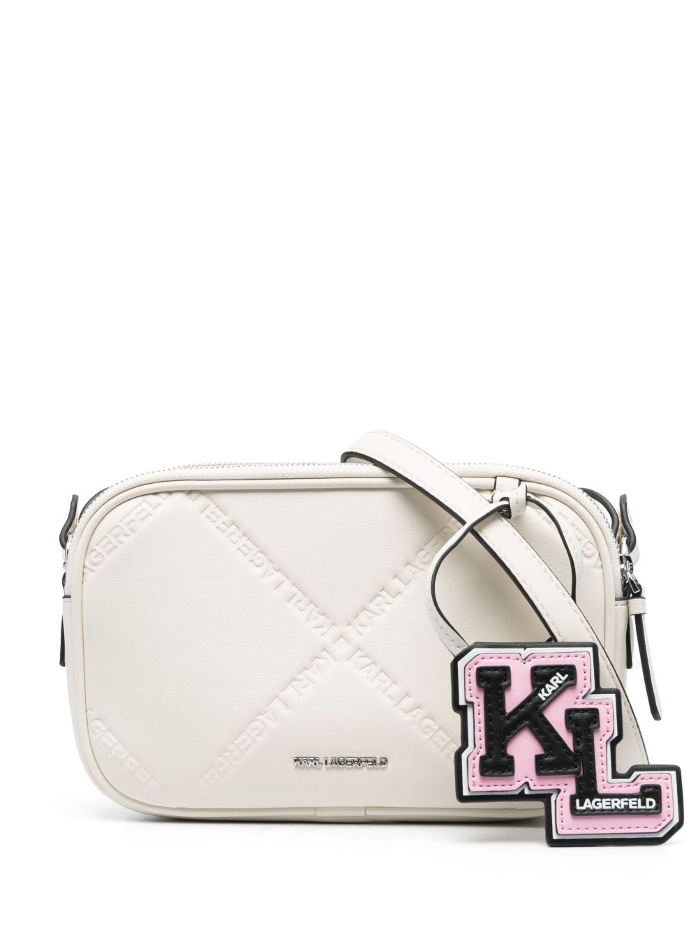 Karl Lagerfeld Ikon 2.0 Varsity 斜挎包 - 白色