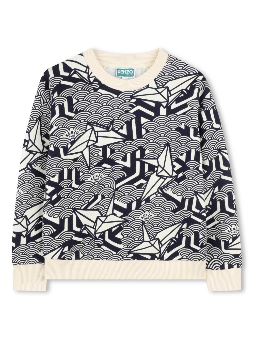 Kenzo Kids 图案印花卫衣 - 蓝色