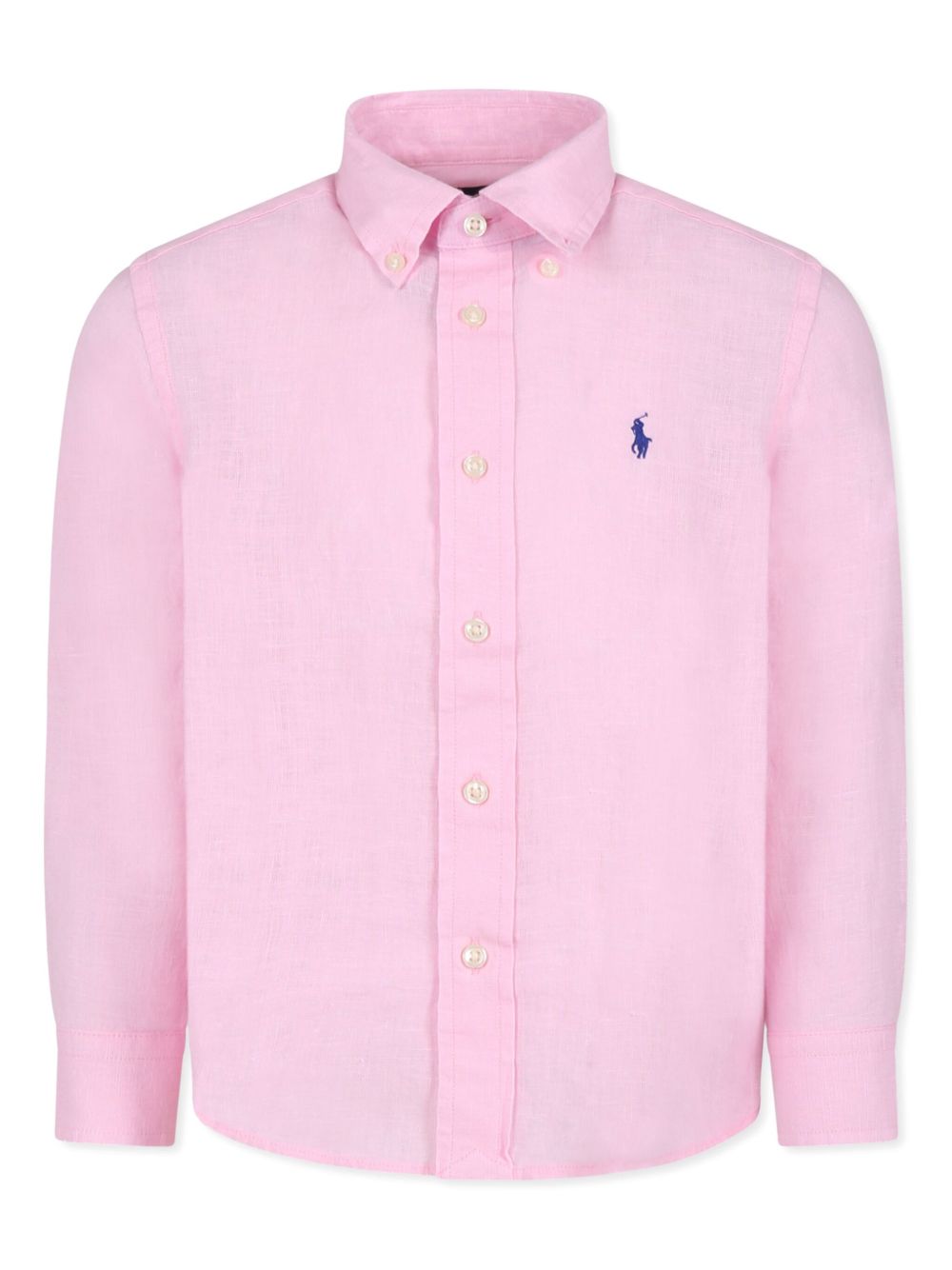 POLO RALPH LAUREN KIDS 亚麻衬衫 - 粉色