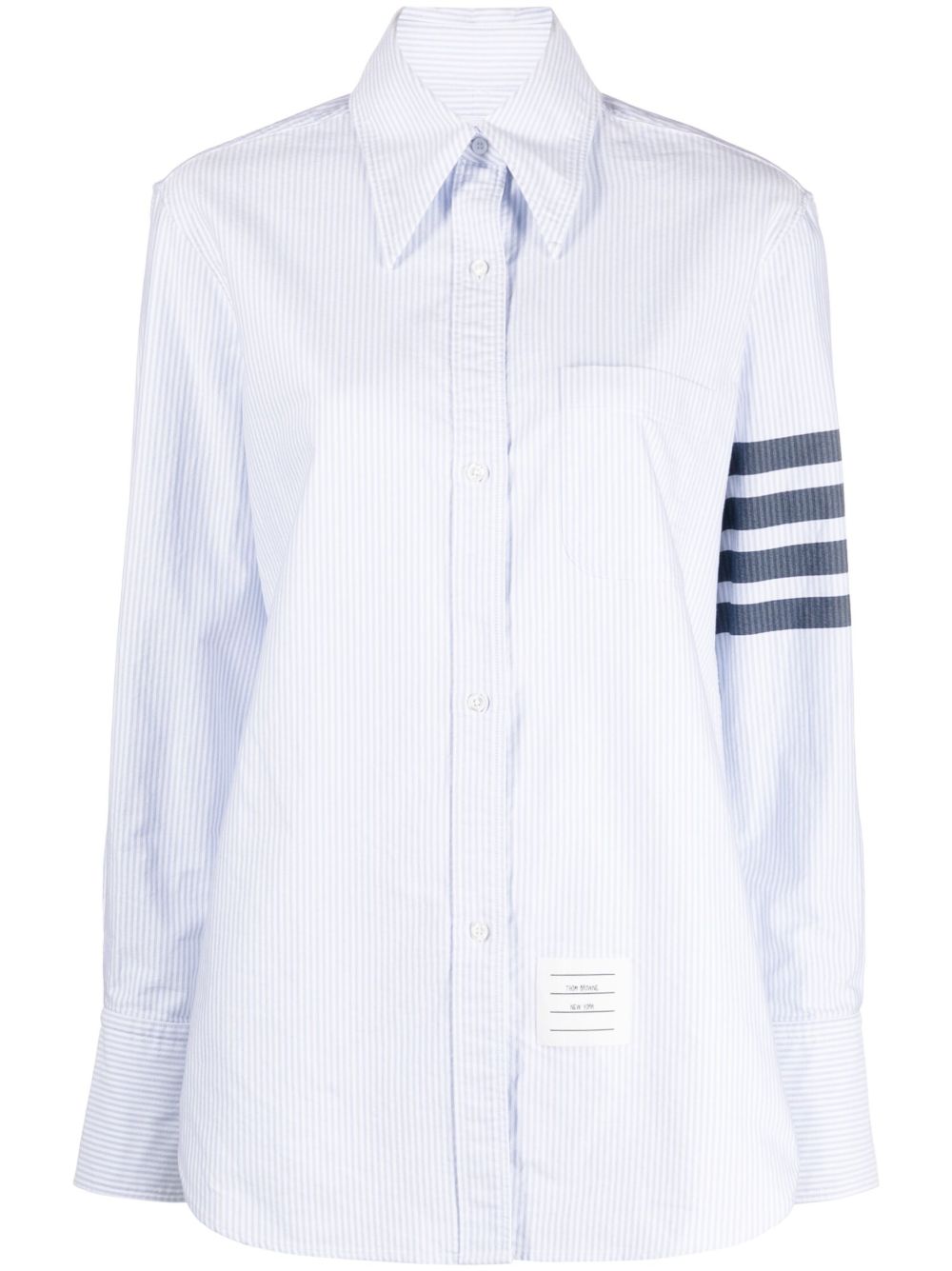 Thom Browne 四条纹宽松衬衫 - 白色