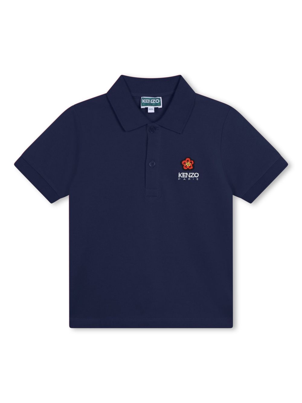Kenzo Kids Boke Flower 棉polo衫 - 蓝色