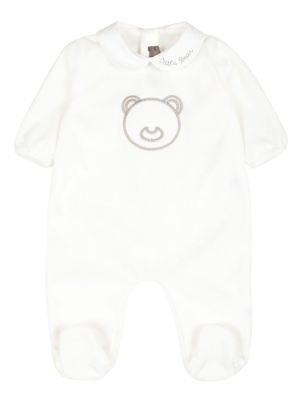 Little Bear 小熊图案连体短裤 - 白色