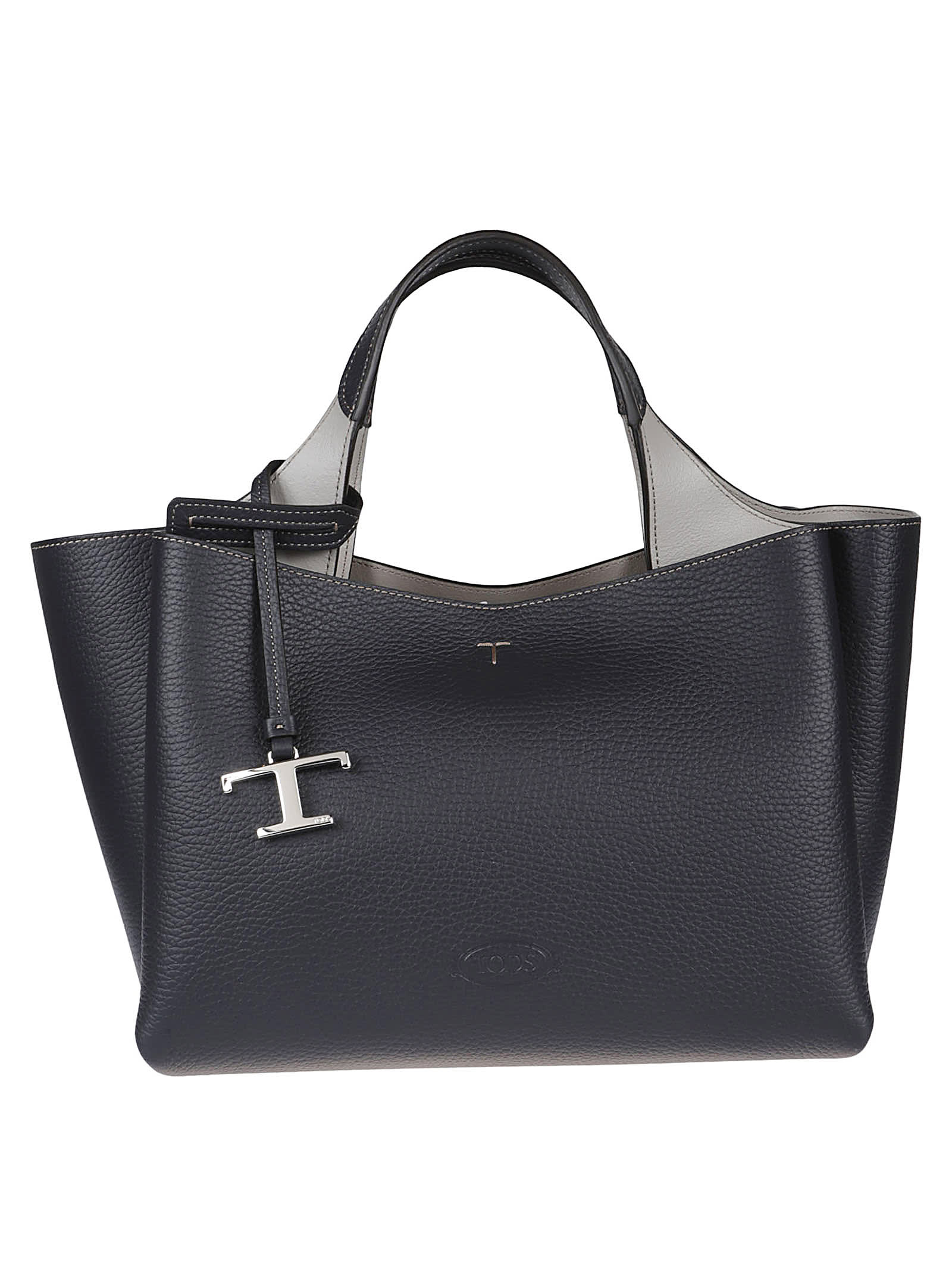 Tod's Logo金属牌顶部提手托特包