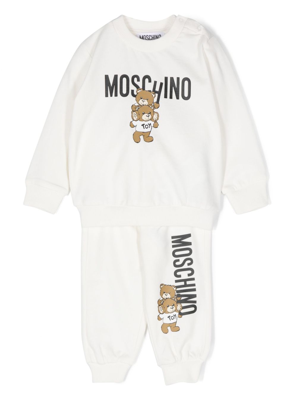 Moschino Kids logo印花运动套装 - 中性色