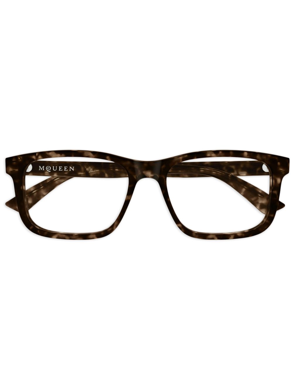 Alexander McQueen Eyewear 方框眼镜 - 褐色
