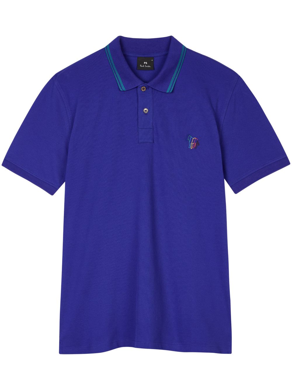 PS Paul Smith Broad Stripe Zebra polo衫 - 蓝色