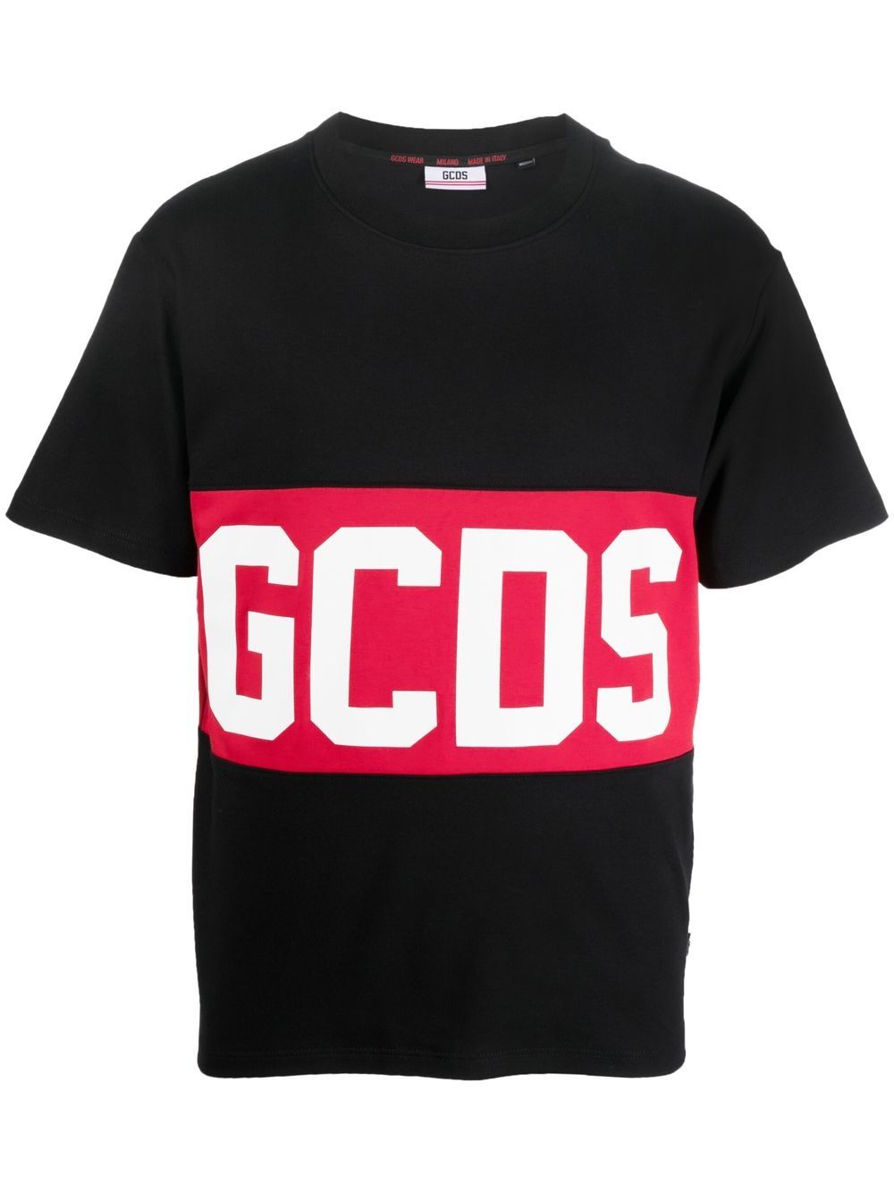 GCDS logo印花织带T恤 - 黑色