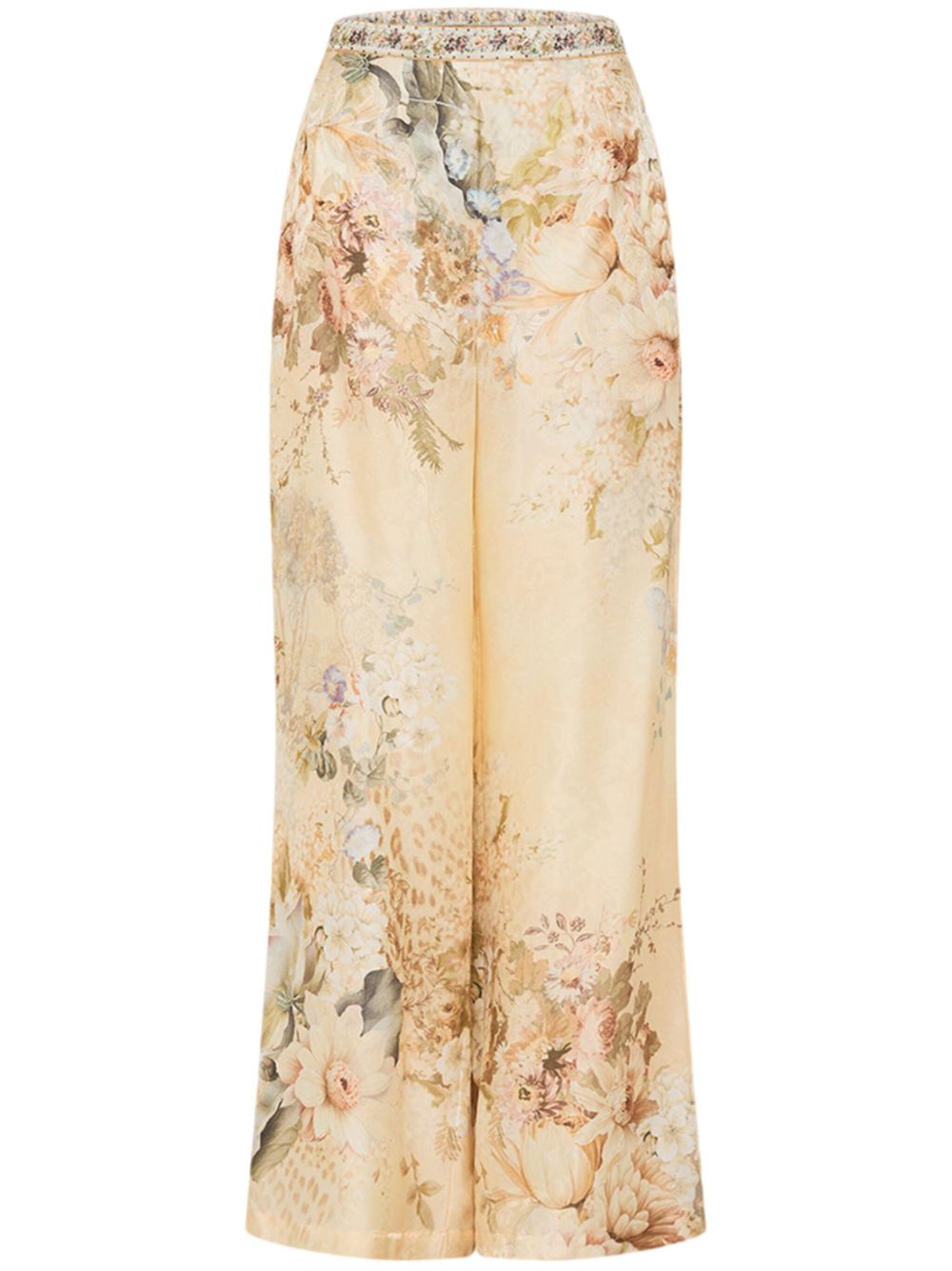 Camilla wide-leg trousers - 中性色