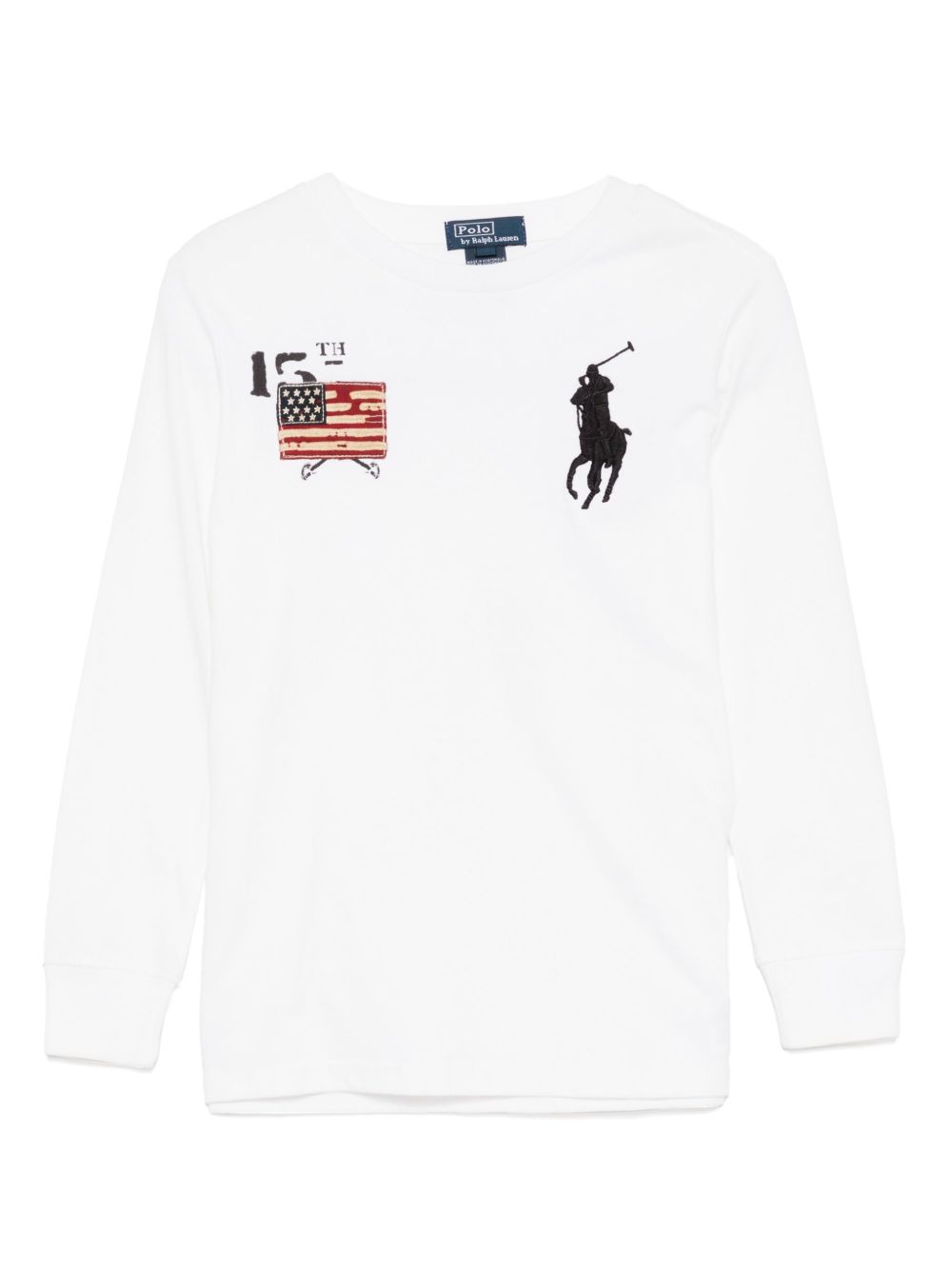 POLO RALPH LAUREN KIDS logo刺绣T恤 - 白色