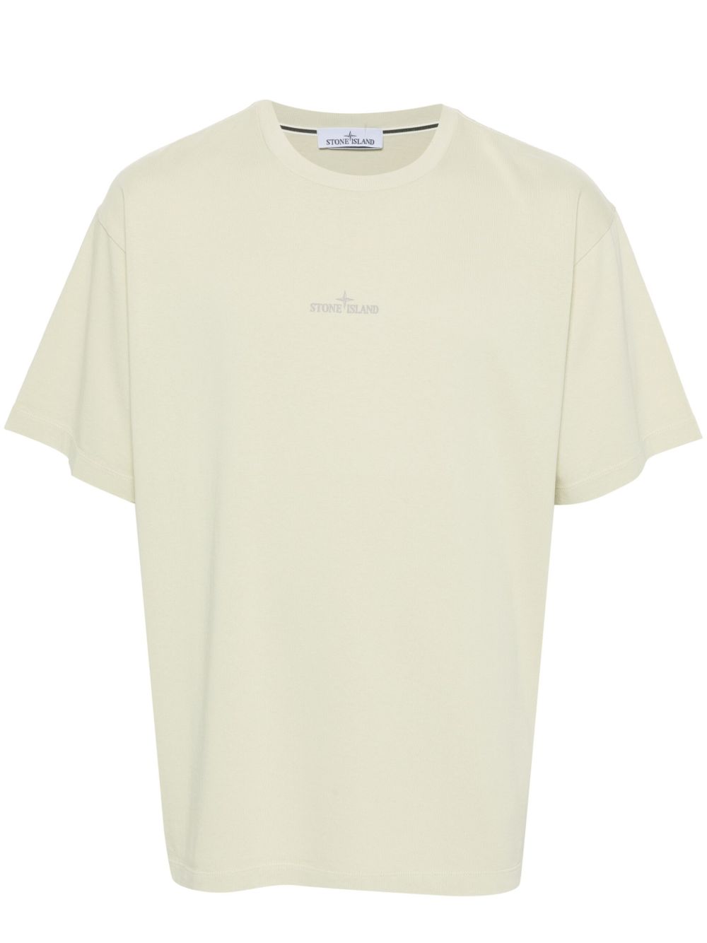 Stone Island logo印花棉T恤 - 绿色