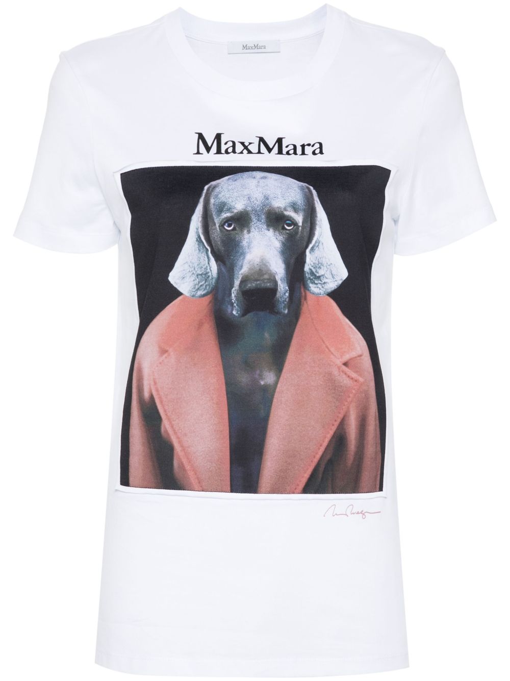 Max Mara Cipria 小狗印花T恤 - 白色
