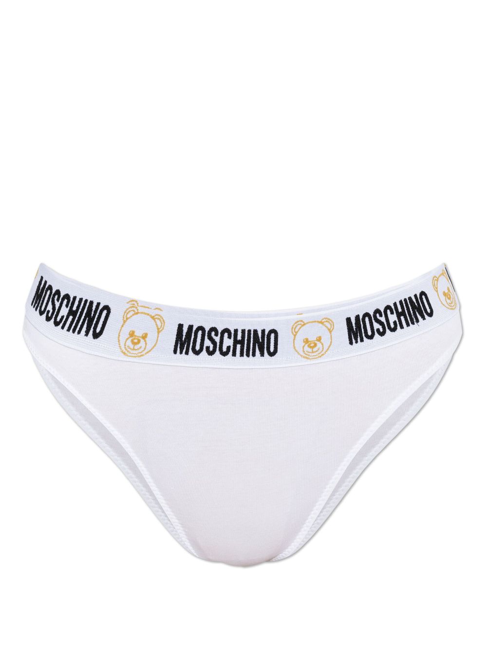 Moschino Teddy Bear 丁字裤 - 白色