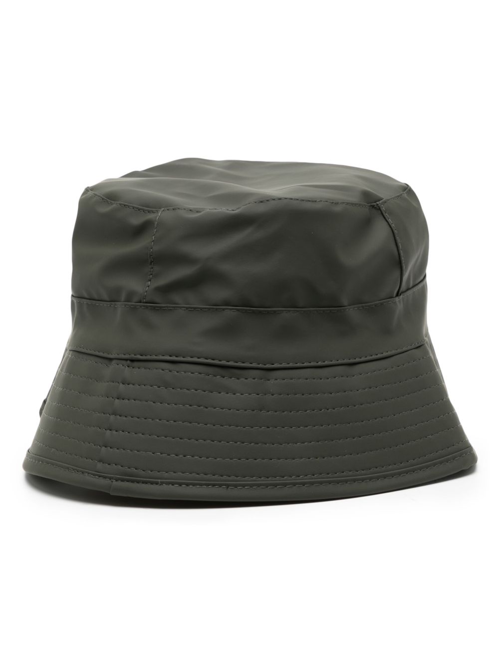 Rains waterproof logo-appliqué bucket hat - 绿色