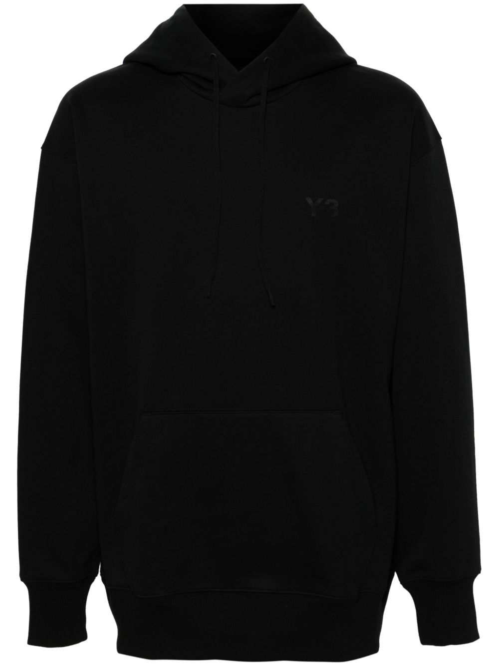 Y-3 x Adidas 棉混纺连帽衫 - 黑色