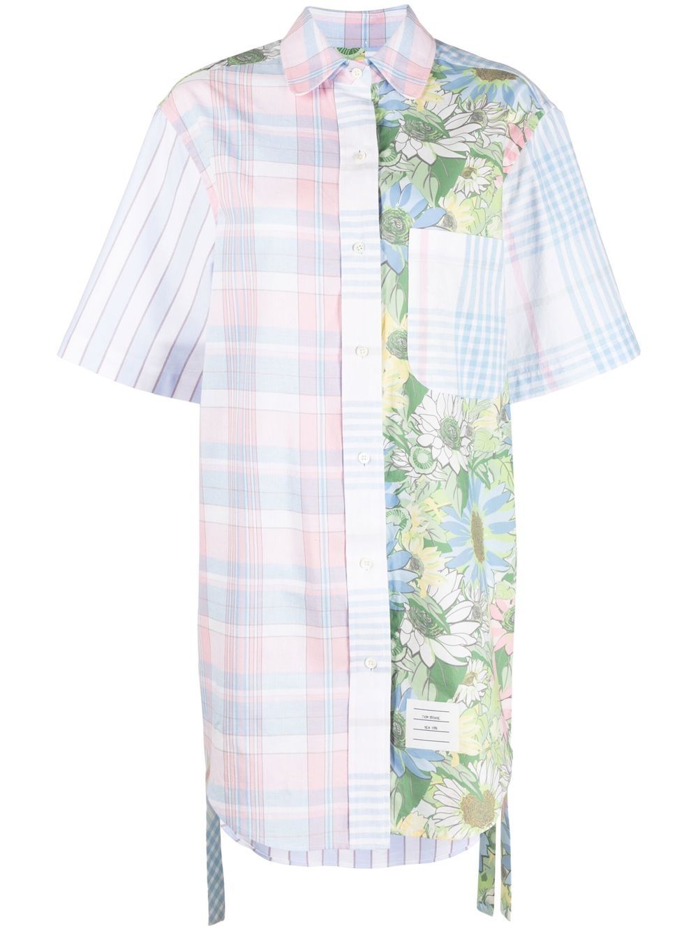 Thom Browne 花卉印花衬衫裙 - 粉色
