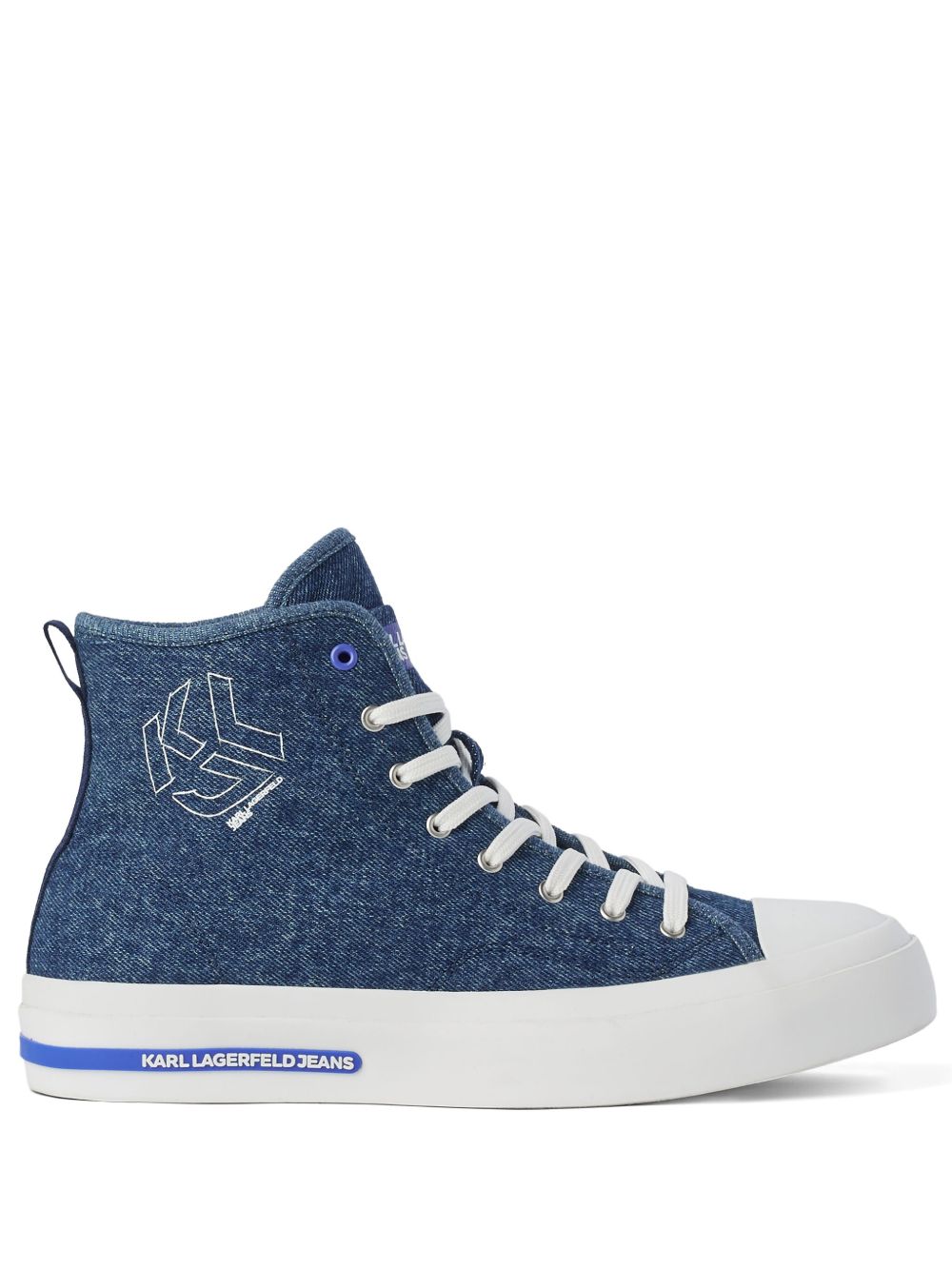 Karl Lagerfeld Jeans KLJ Vulc 高帮运动鞋 - 蓝色
