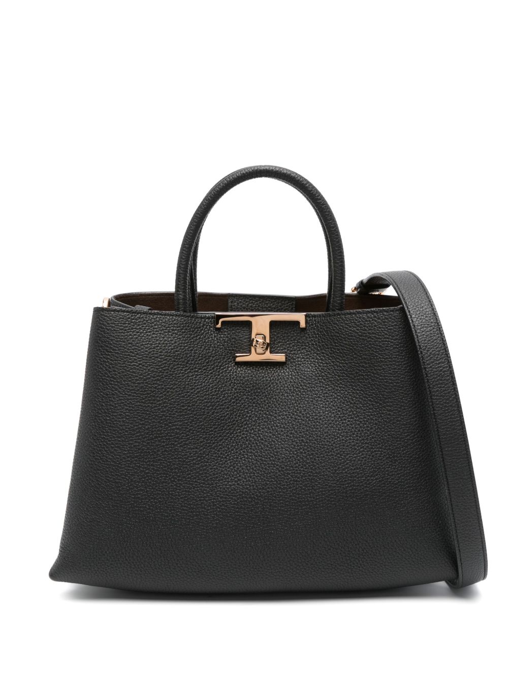 Tod's T Timeless 皮质托特包 - 黑色