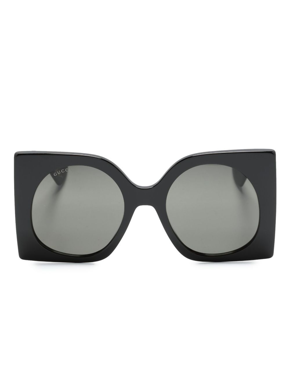 Gucci Eyewear 超大方框太阳眼镜 - 黑色