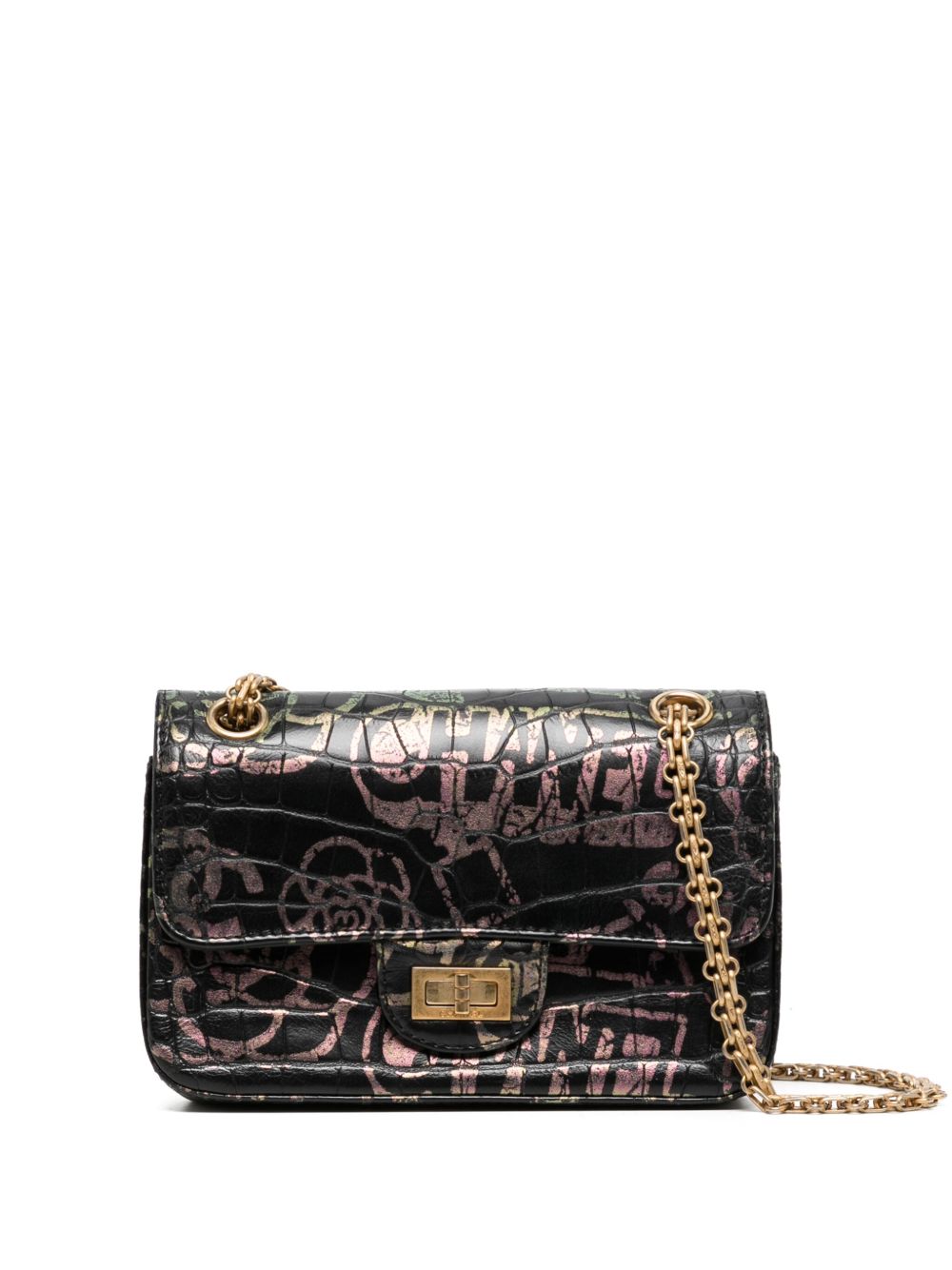 CHANEL Pre-Owned 2.55 Reissue 迷你单肩包（2019年典藏款） - 黑色