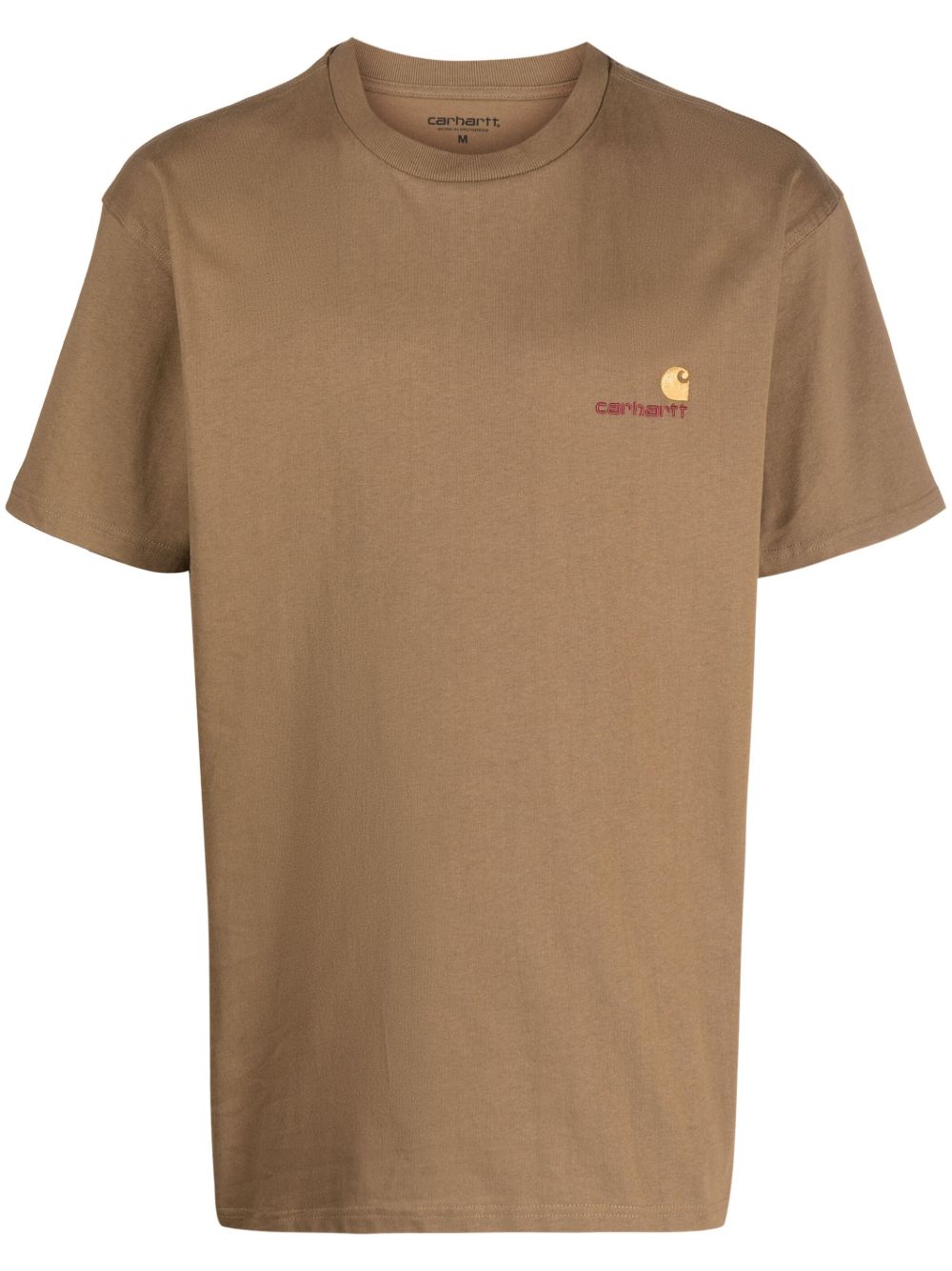 Carhartt WIP 刺绣logo棉T恤 - 褐色