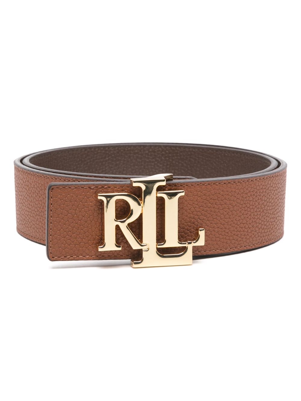 Lauren Ralph Lauren logo扣环腰带 - 褐色