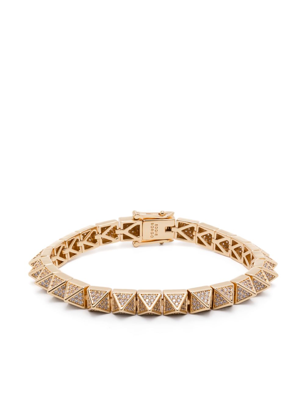Eddie Borgo Pavé Pyramid 手链 - 金色