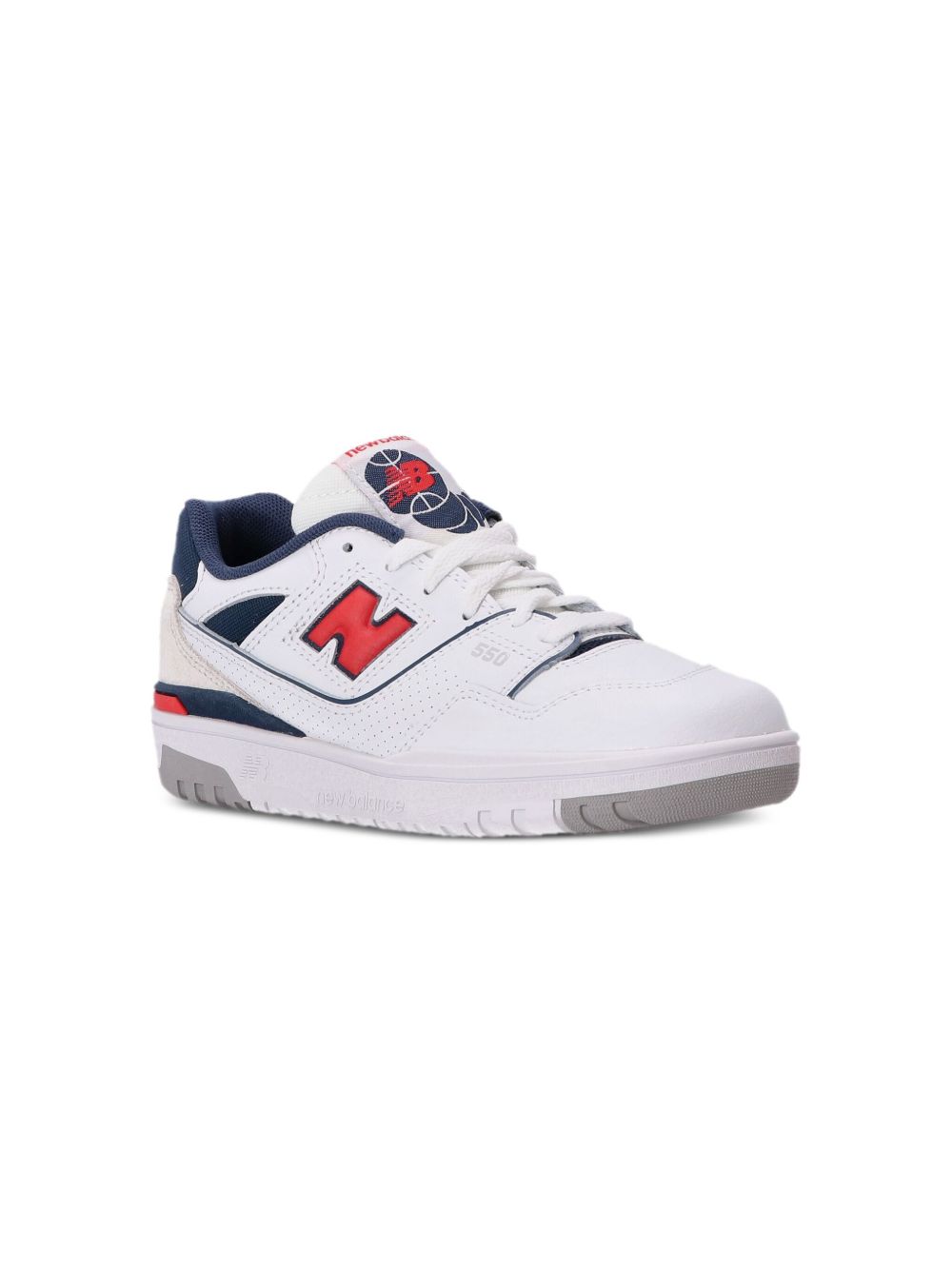 New Balance Kids 550 皮质运动鞋 - 白色