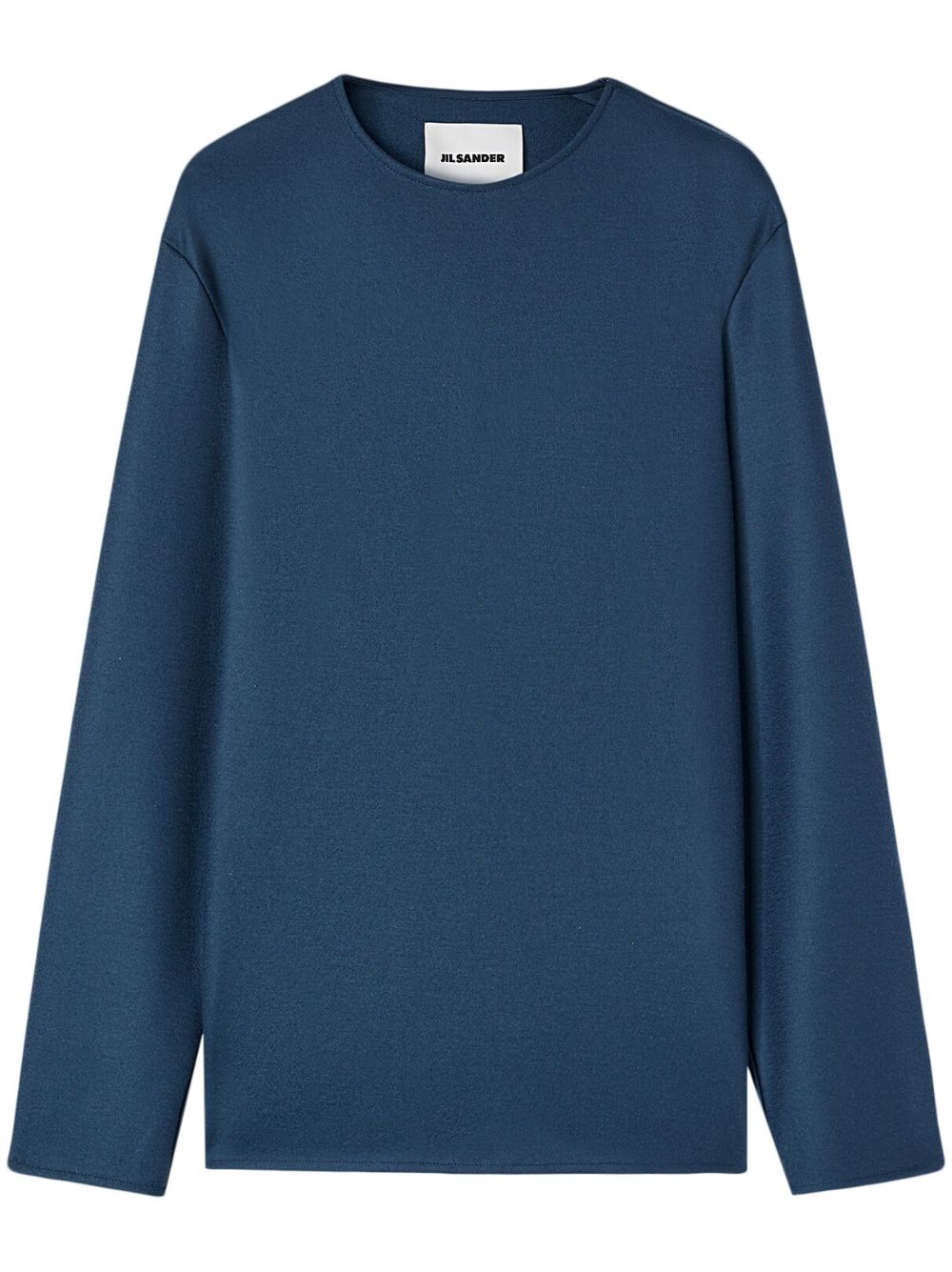 Jil Sander 拉链细节羊毛毛衣 - 蓝色