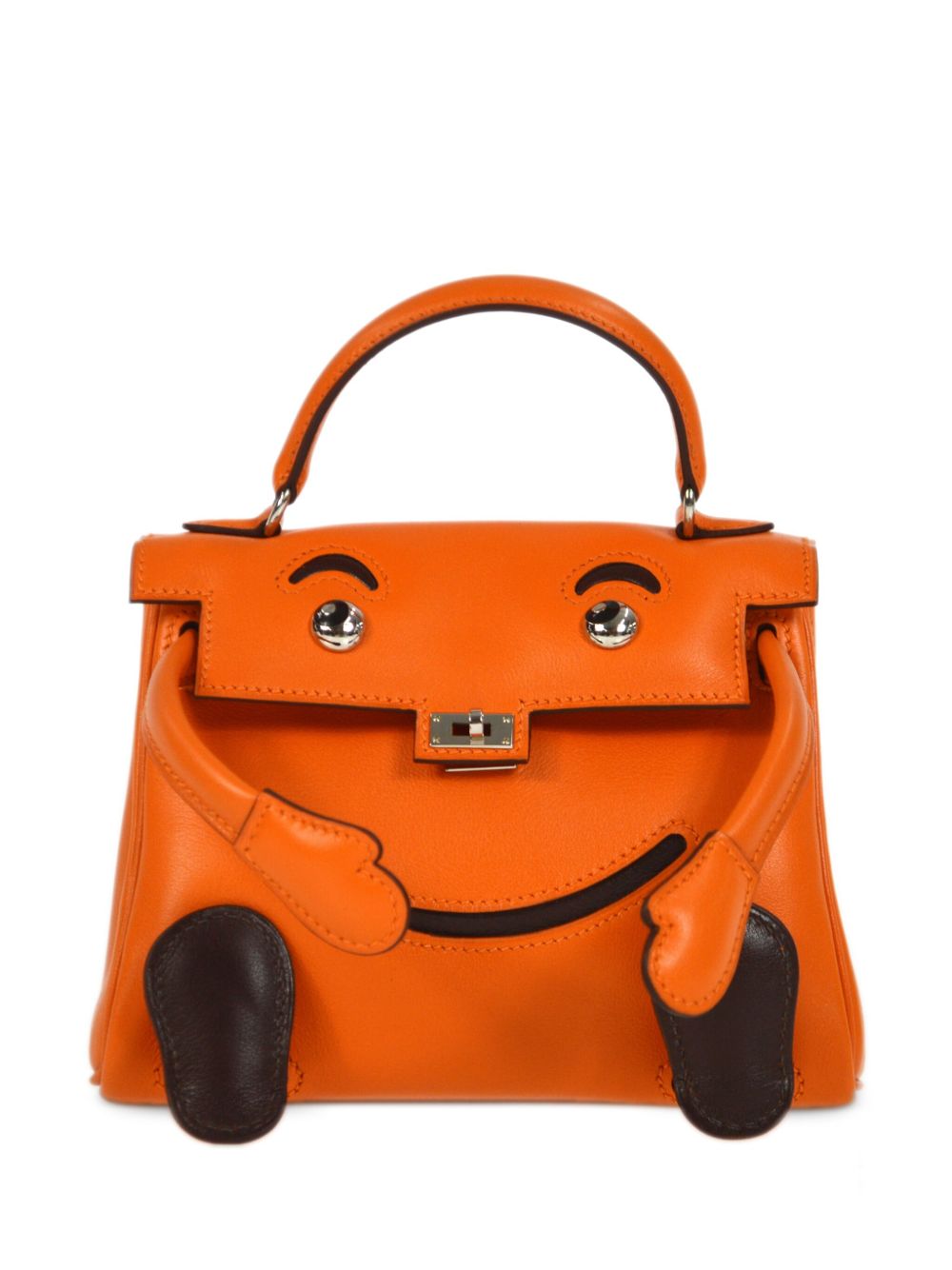 Hermès Pre-Owned Kelly Doll 迷你手提包（2000年典藏款） - 橘色