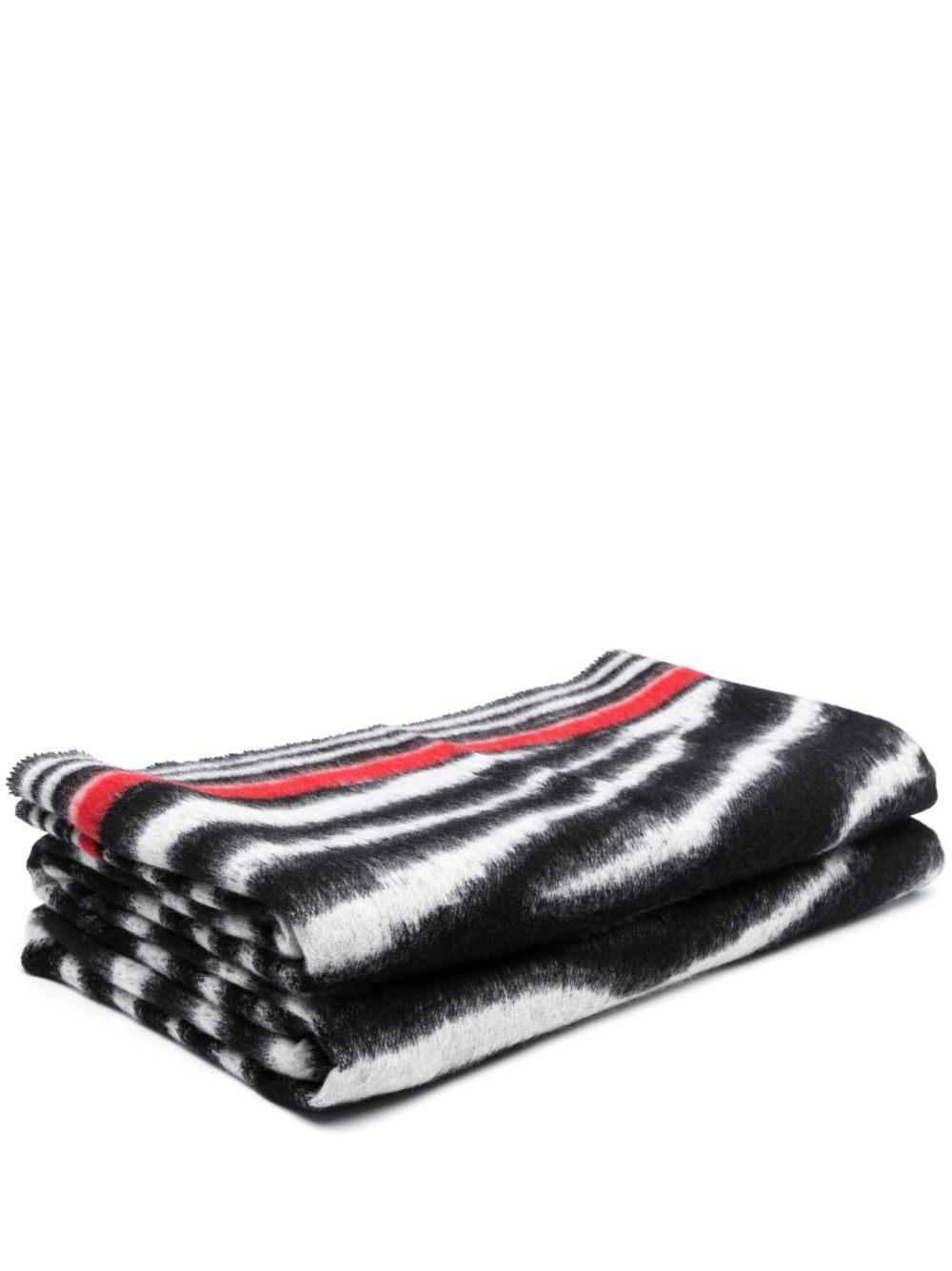Missoni Home 图案印花羊毛毯子 - 黑色