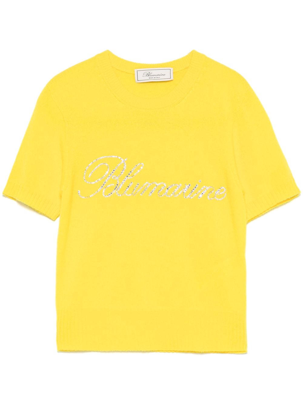 Blumarine logo缀饰上衣 - 黄色