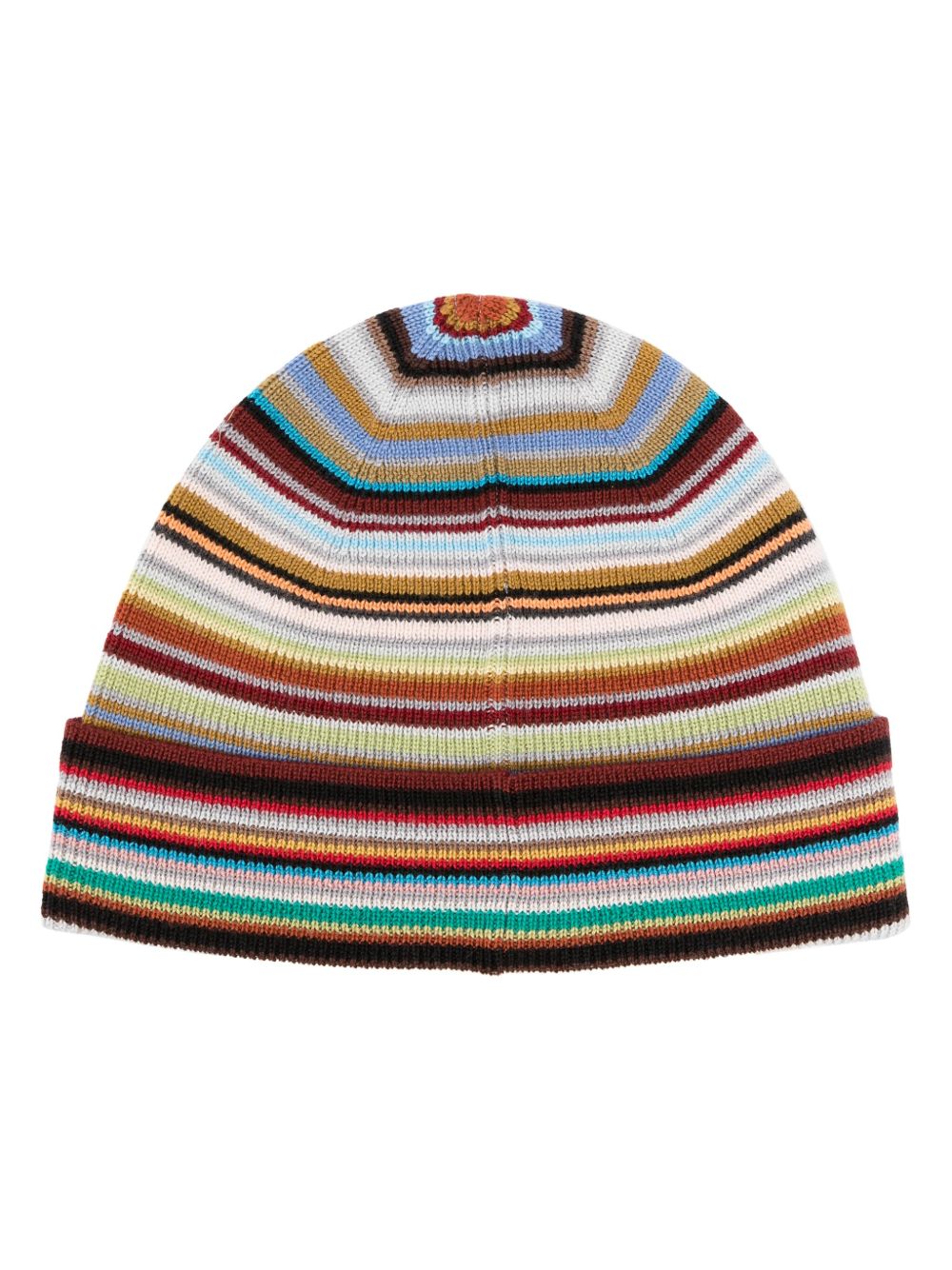 Paul Smith 图案嵌花针织套头帽 - 红色