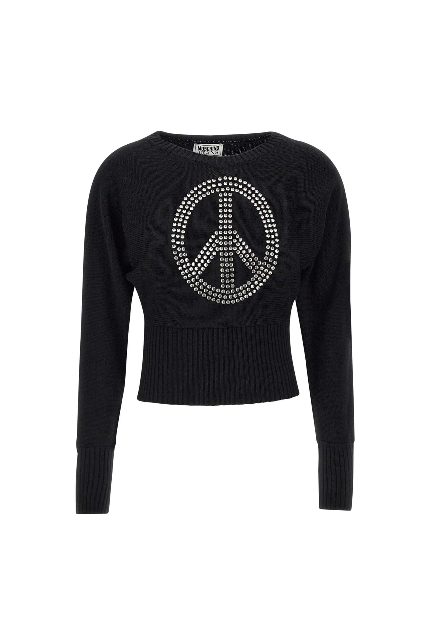 M05CH1N0 Jeans peace Symbol Wool Blend Pullover
