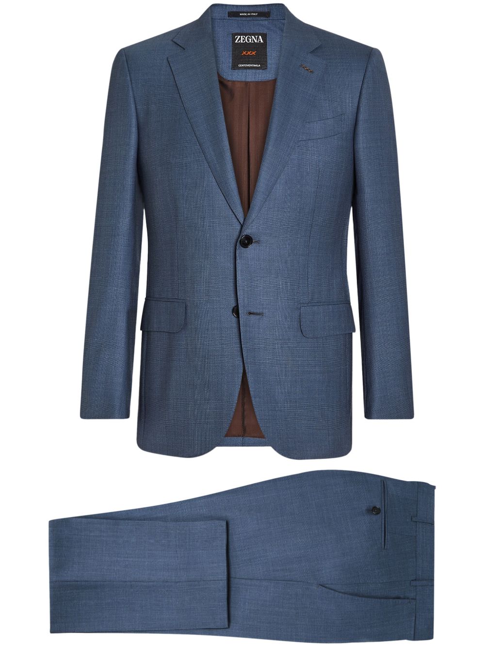 Zegna 羊毛西装套装 - 蓝色
