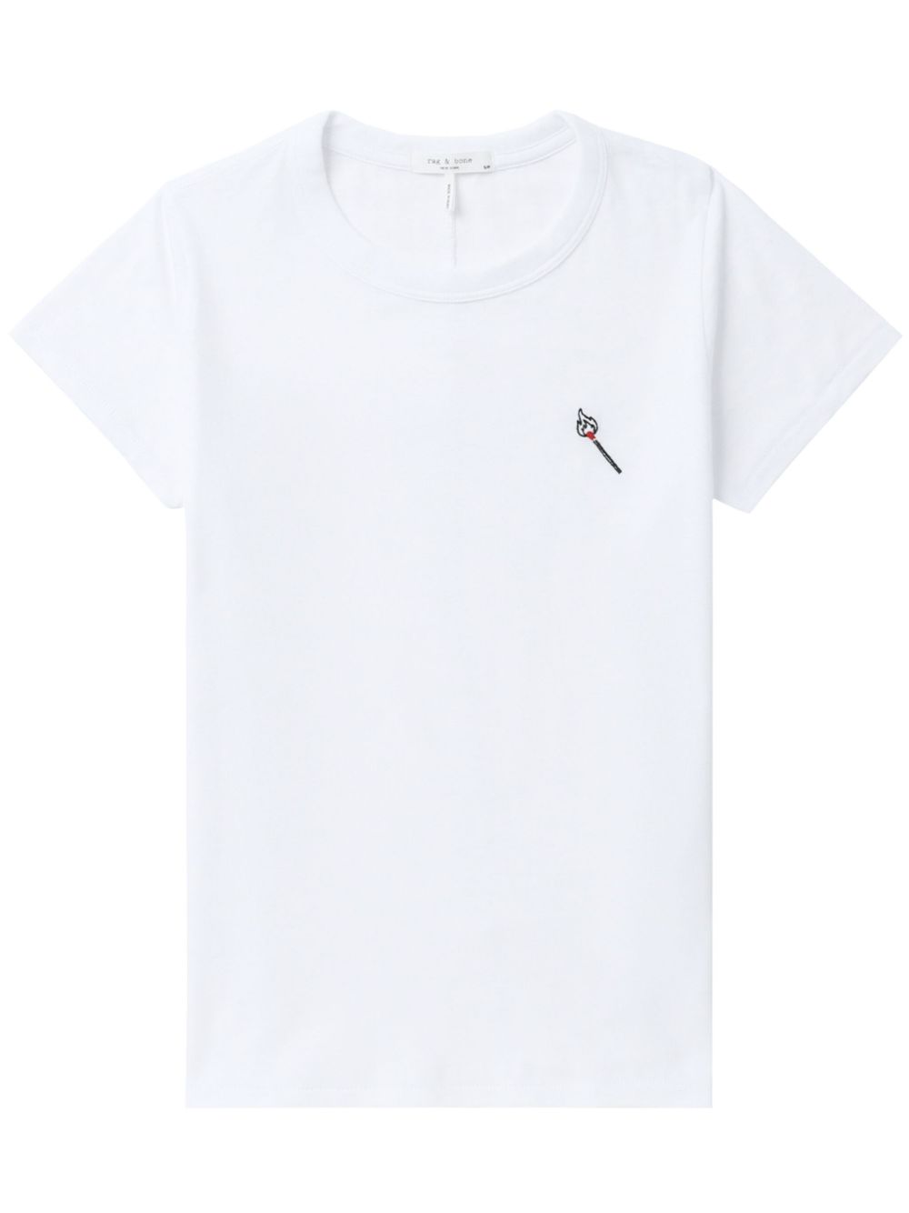rag & bone 刺绣棉T恤 - 白色